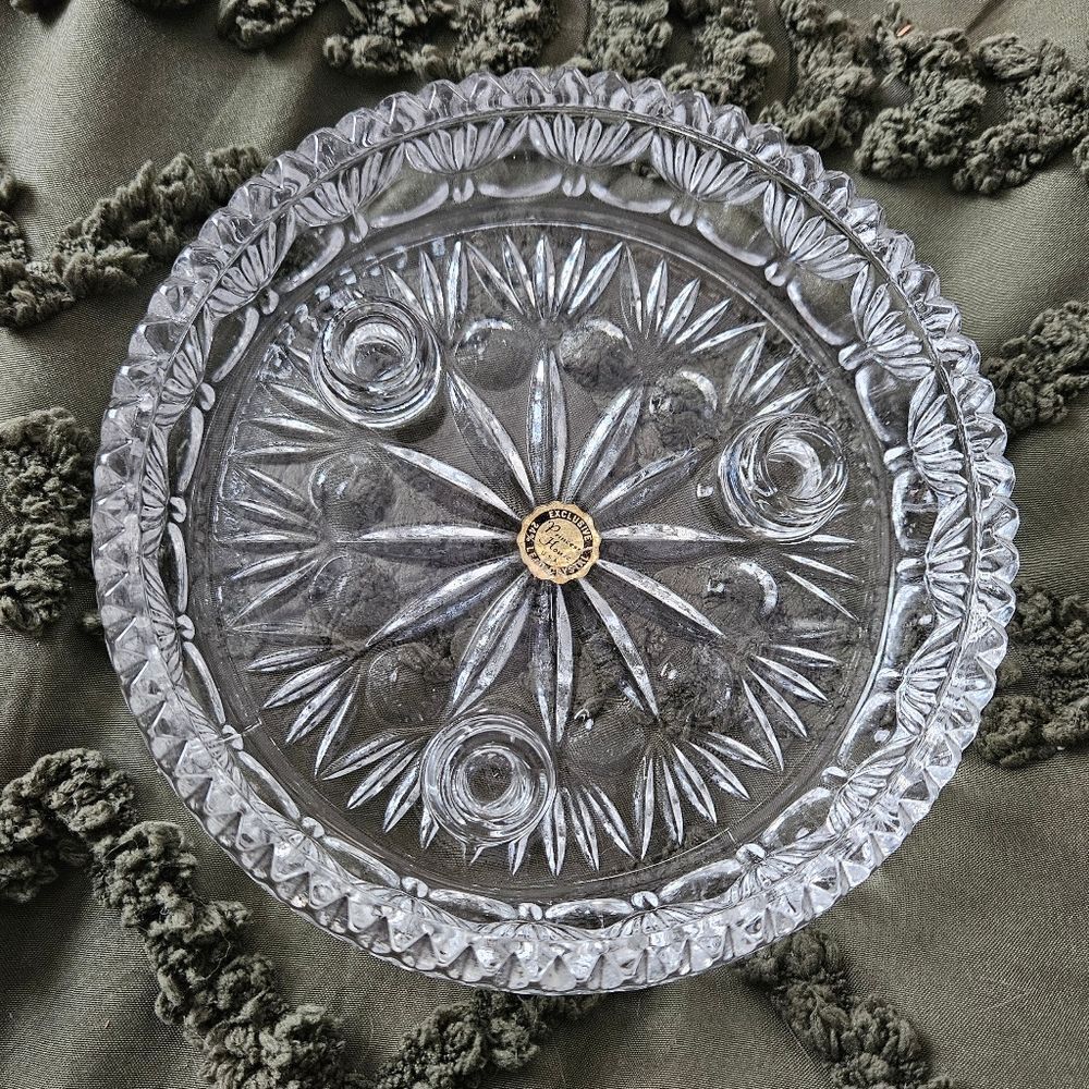 Vintage Princess House crystal ✨ elegant starburst taper candle holder.